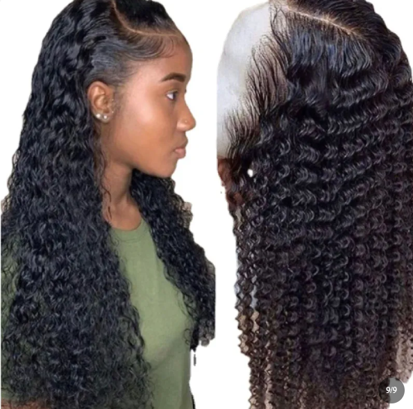 Perruque Crépue Bouclée avec Frange – 100% Cheveux Humains HairLuxeParis