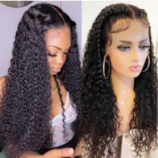 Perruque Crépue Bouclée avec Frange – 100% Cheveux Humains HairLuxeParis